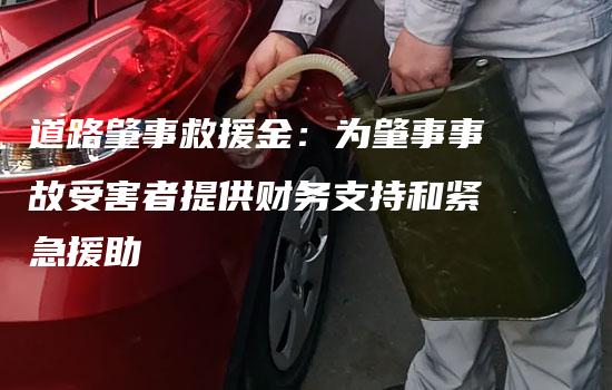 道路肇事救援金：为肇事事故受害者提供财务支持和紧急援助