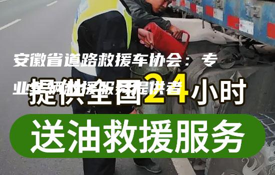 安徽省道路救援车协会：专业车辆救援服务提供者