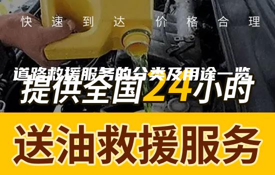 道路救援服务的分类及用途一览