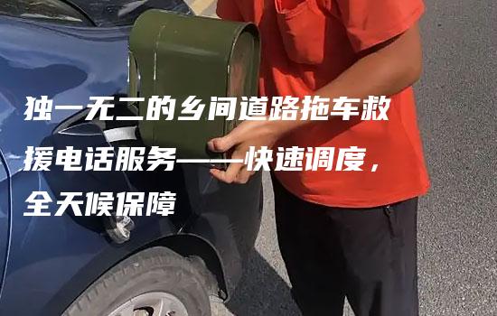 独一无二的乡间道路拖车救援电话服务——快速调度，全天候保障