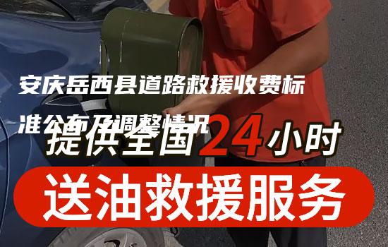 安庆岳西县道路救援收费标准公布及调整情况