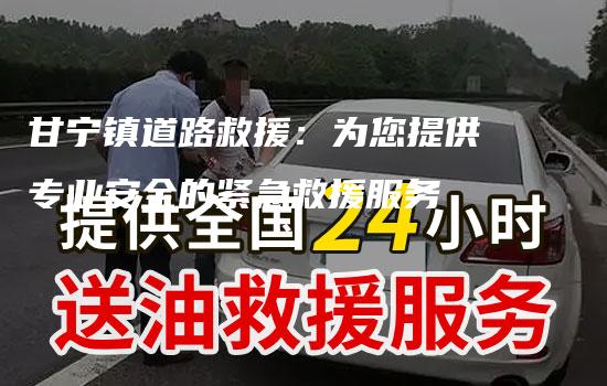 甘宁镇道路救援：为您提供专业安全的紧急救援服务